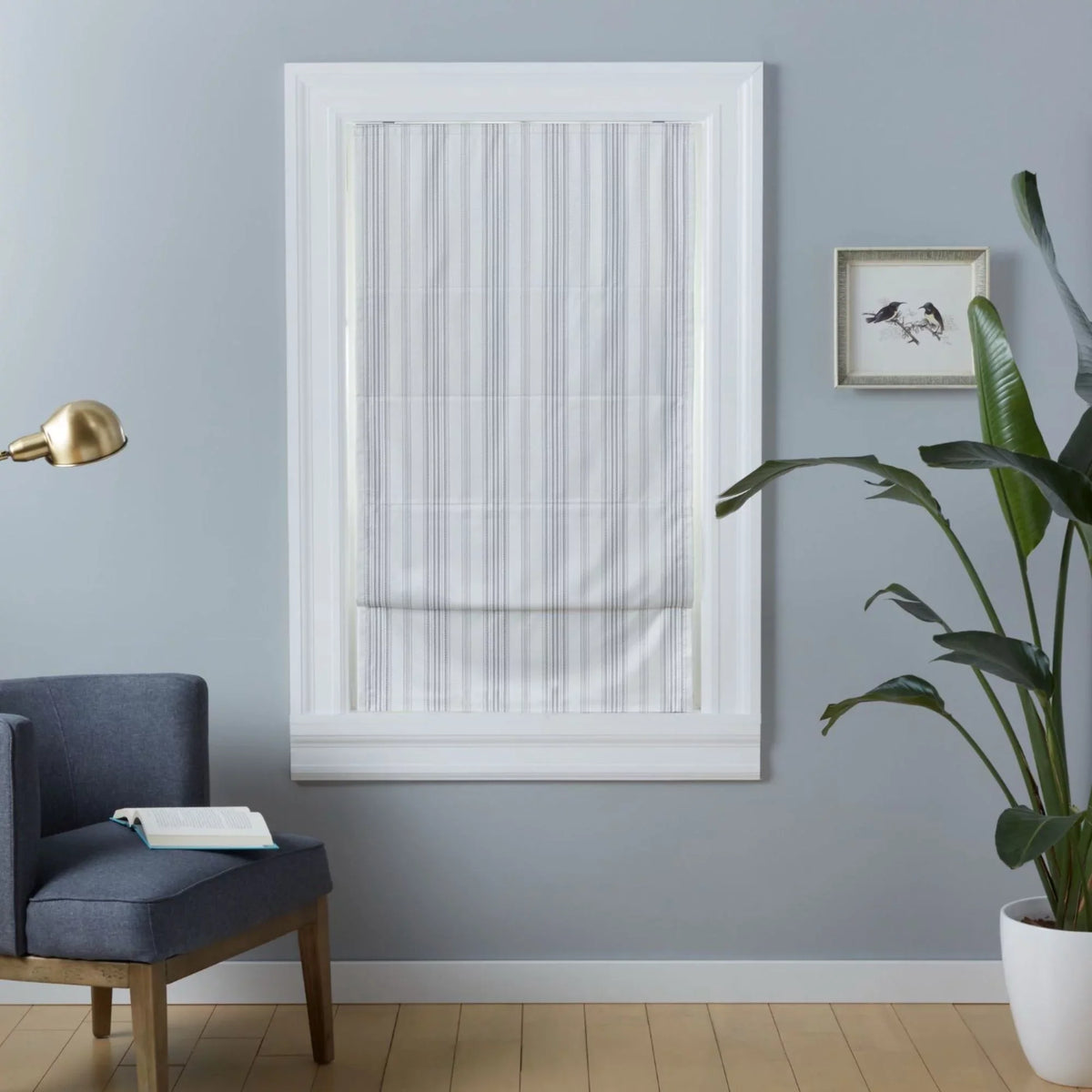 Shade, Total Blackout Grey Ricardo Roman Home 23"x64", Exclusive