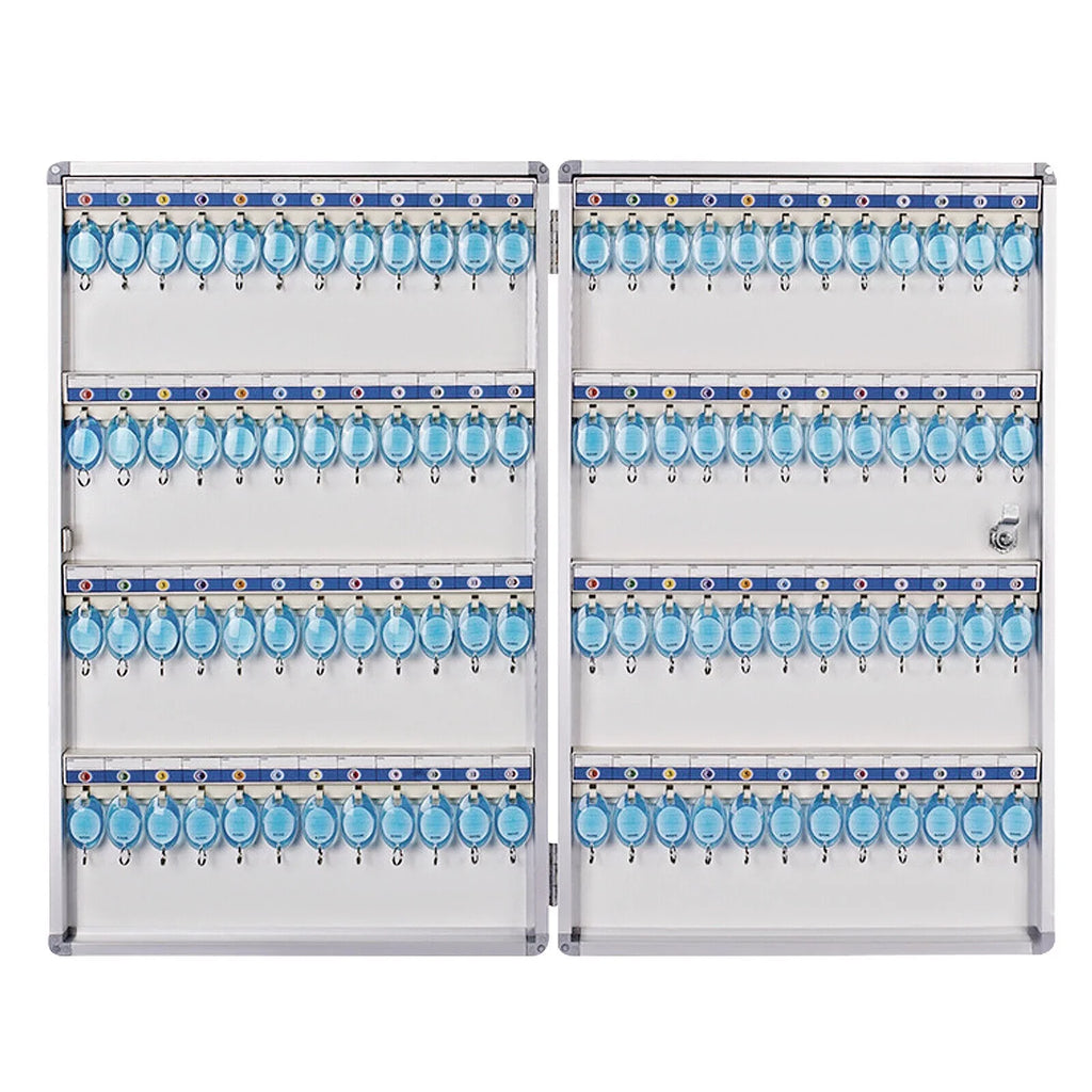Safe 96 Key Storage Cabinet Box Organizer Silver Key Mount Box Lock Cabinet Wall