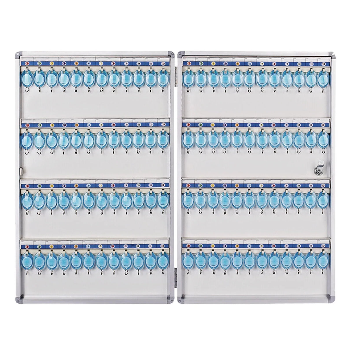 Safe 96 Key Storage Cabinet Box Organizer Silver Key Mount Box Lock Cabinet Wall