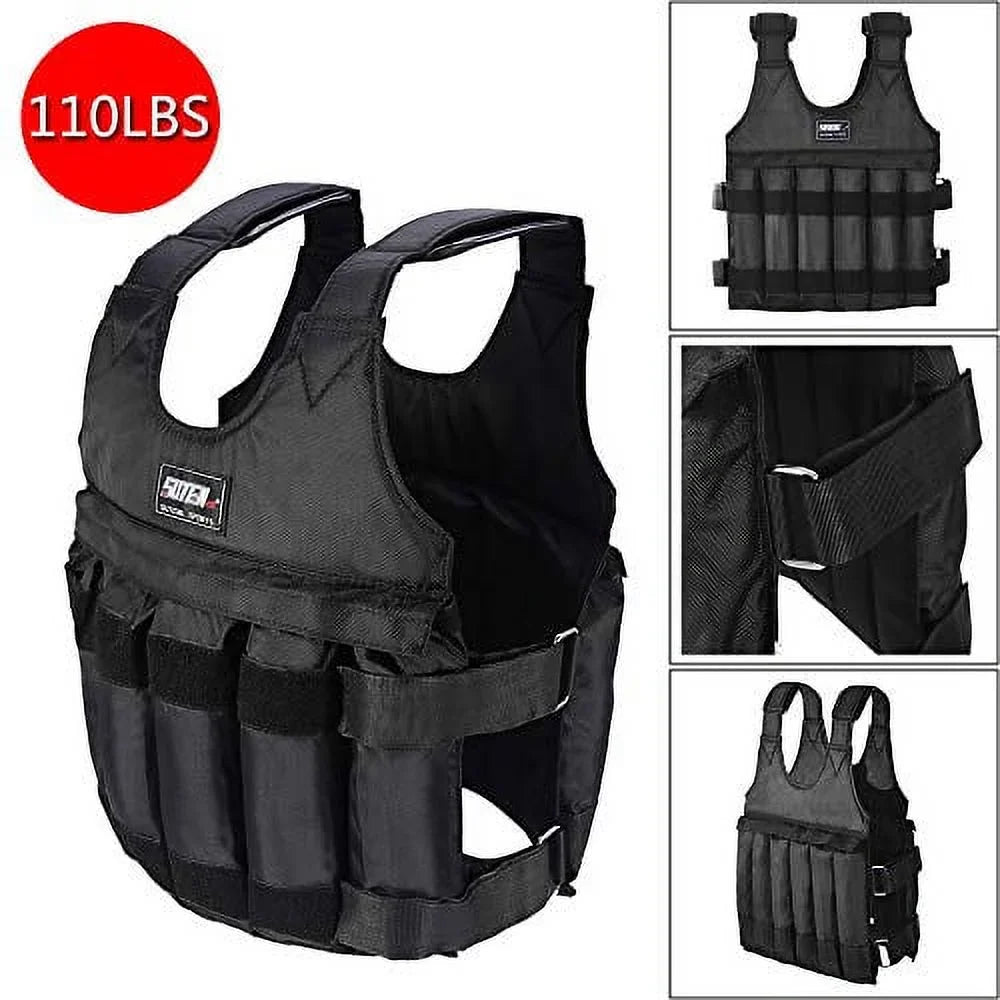 Vest, Vest 110LB Equipment Weighted Workout Weighted Adjustable