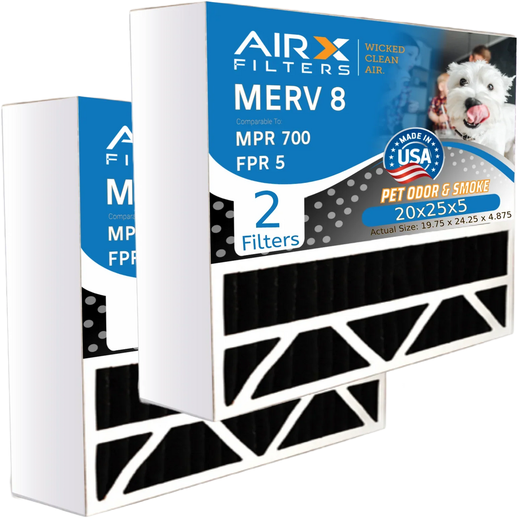 FILTERS Pack 5 to WICKED by & AIR. Eliminator Air with MERV CLEAN Bear AIRX 2 Filter Filter Odor MPR Air Carbon Compatible 700 255649-102 Comparable FPR 8 20x25x5