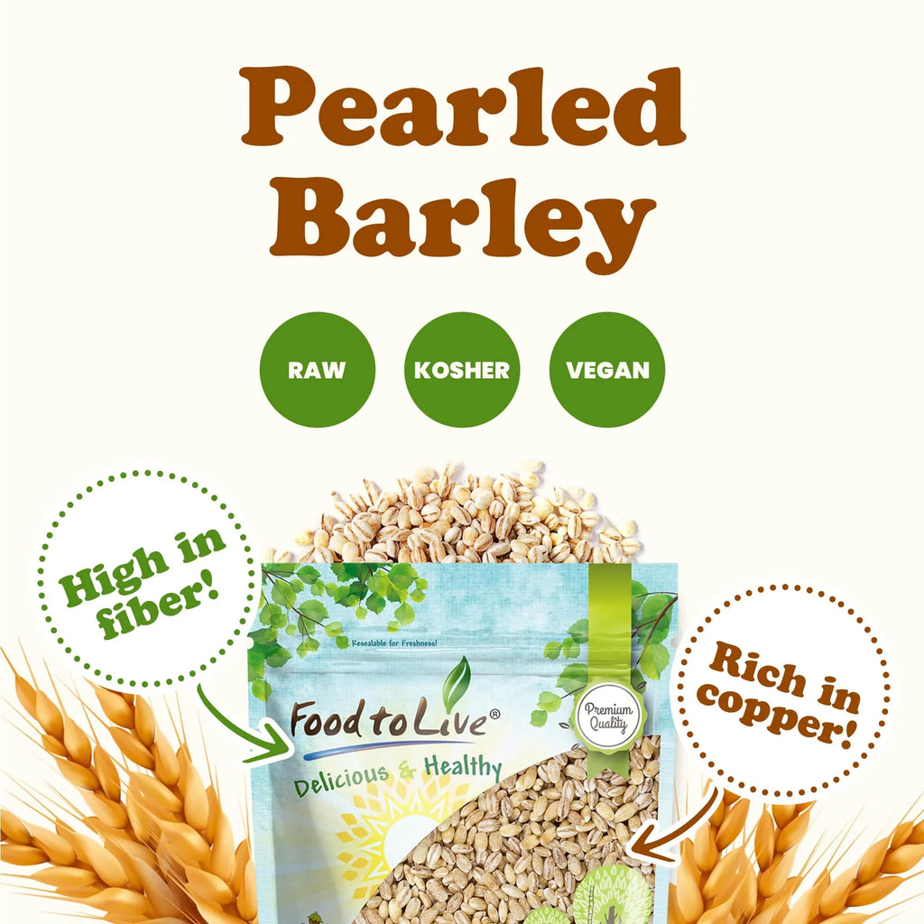 by — Raw Pearled Barley, Pounds Food — to Kosher, Vegan, Live 10