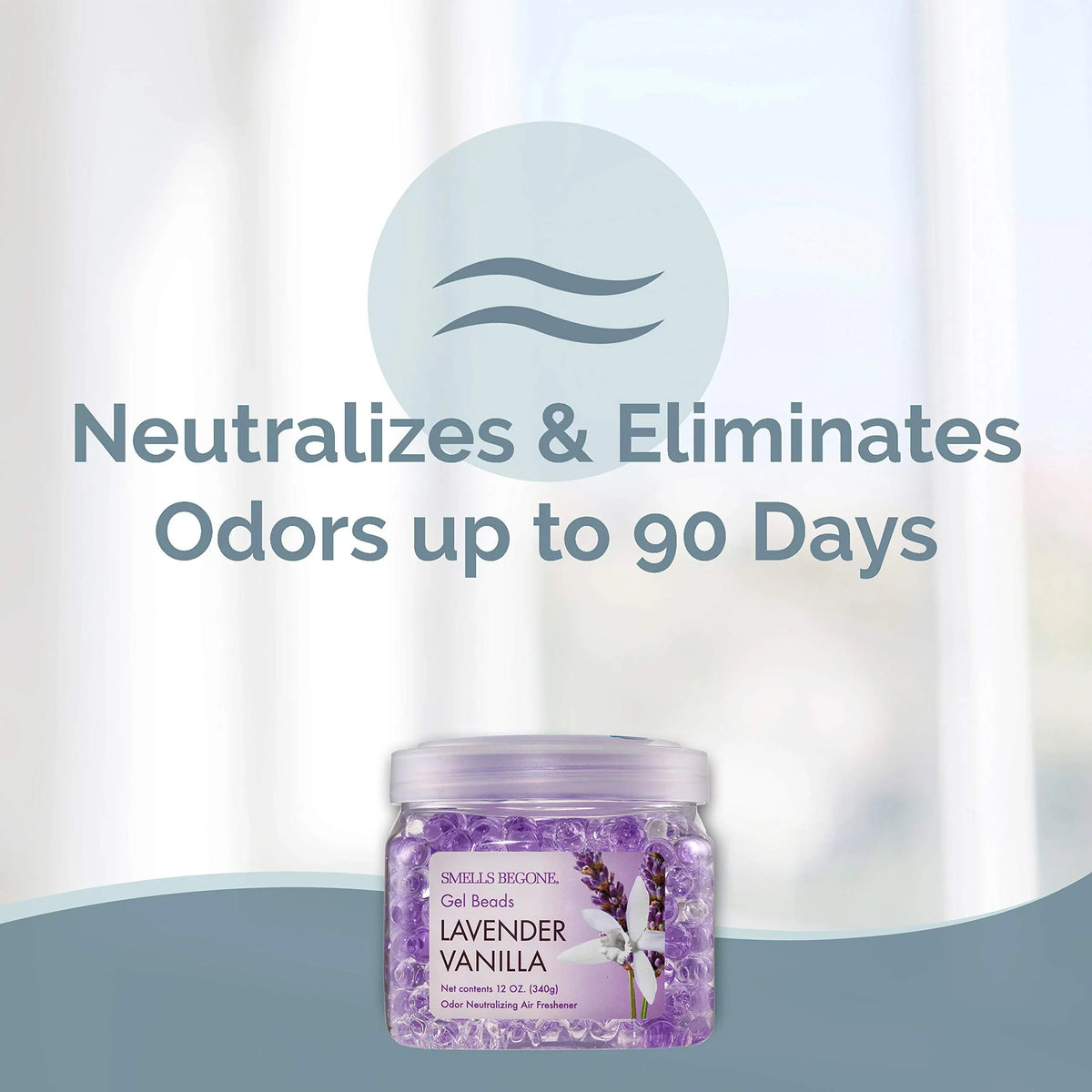 Absorber Lavender Beads BEGONE Scent Odor Gel SMELLS Control Vanilla Air Odor Freshener 12oz 6-Pack