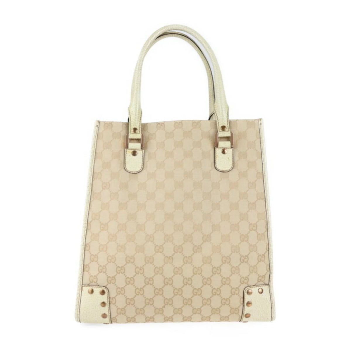 leather 124261 Pre-Owned ivory GG beige tote canvas (Good) bag