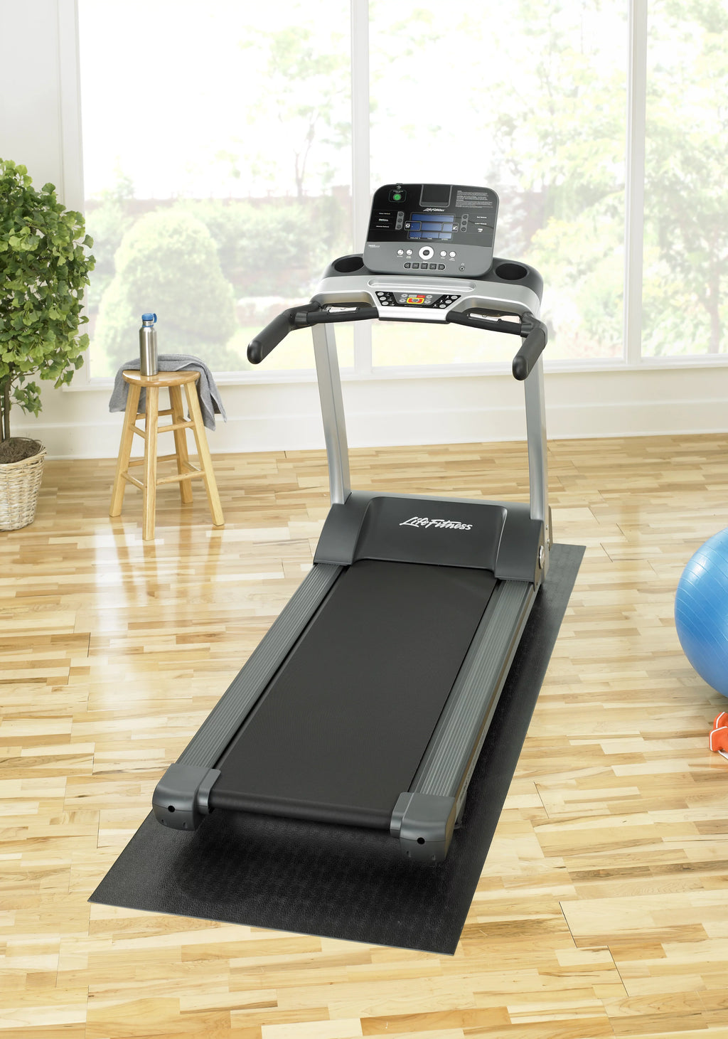 Fitness - Gray, 36" SuperMats x Foam Vinyl 78" - - Equipment Standard TreadmillMat Mat, Dense grade