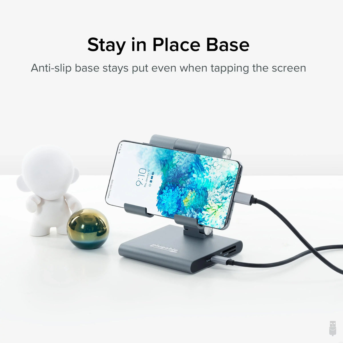 HDMI, SD, USB, Compatible Pass-through Station Hub, USB-C 100W USB-C 2x Stand, Windows, Docking for and Audio, USB C iPad Plugable with 8-in-1 and Phones, Tablets iPadOS, Charging with 1x