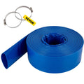 105', Backwash with Burst-proof, VEVOR 3" Hose, for x PVC Flat Swimming Ideal & Duty liquid Transfer, Hose, Blue Lay Clamps, Heavy climate-proof Fabric Hose Discharge & Drain Pool