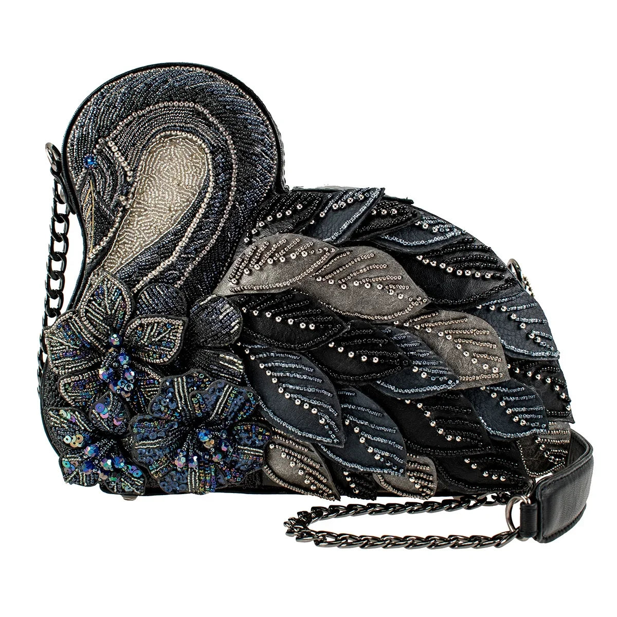 Swanky New Swan Crossbody Swan Frances Mary Handbag Swanky Black