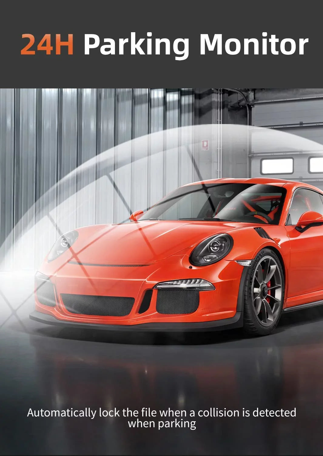 Control, Night 64GB Dash Support Hours Loop 24 Vision, Max with WiFi, Cam, Camera Recording, APP G-Sensor, Dash Parking Monitor, Full HD 2.5K WOLFBOX