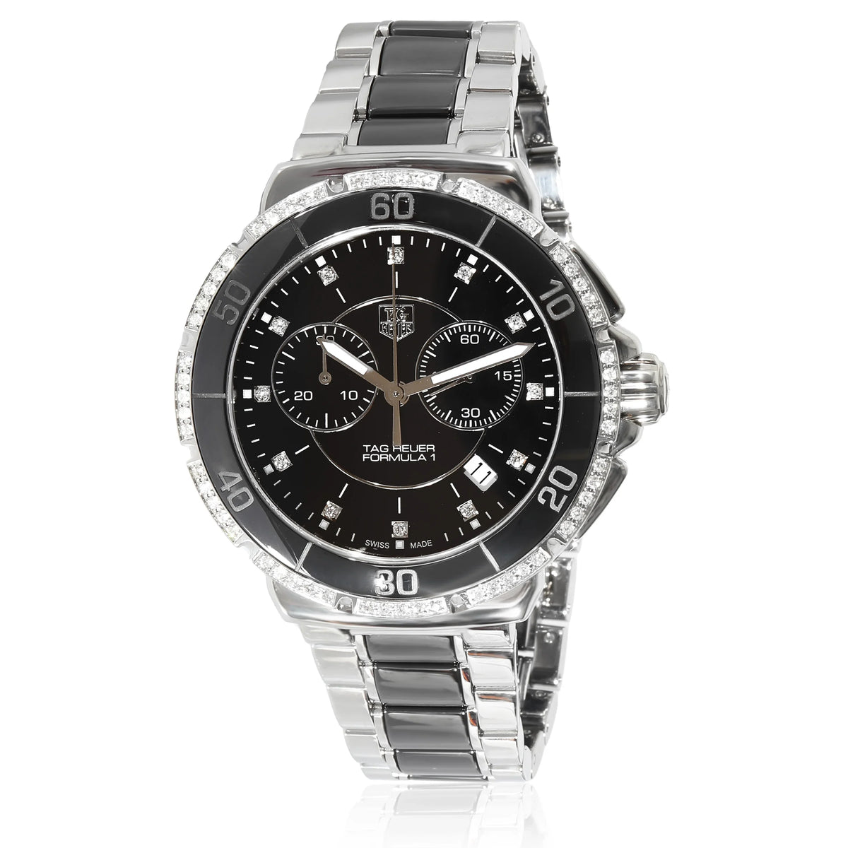 1 Watch Unisex Steel/Ceramic in Tag Heuer Pre-Owned Stainless Formula CAH1212.BA0862
