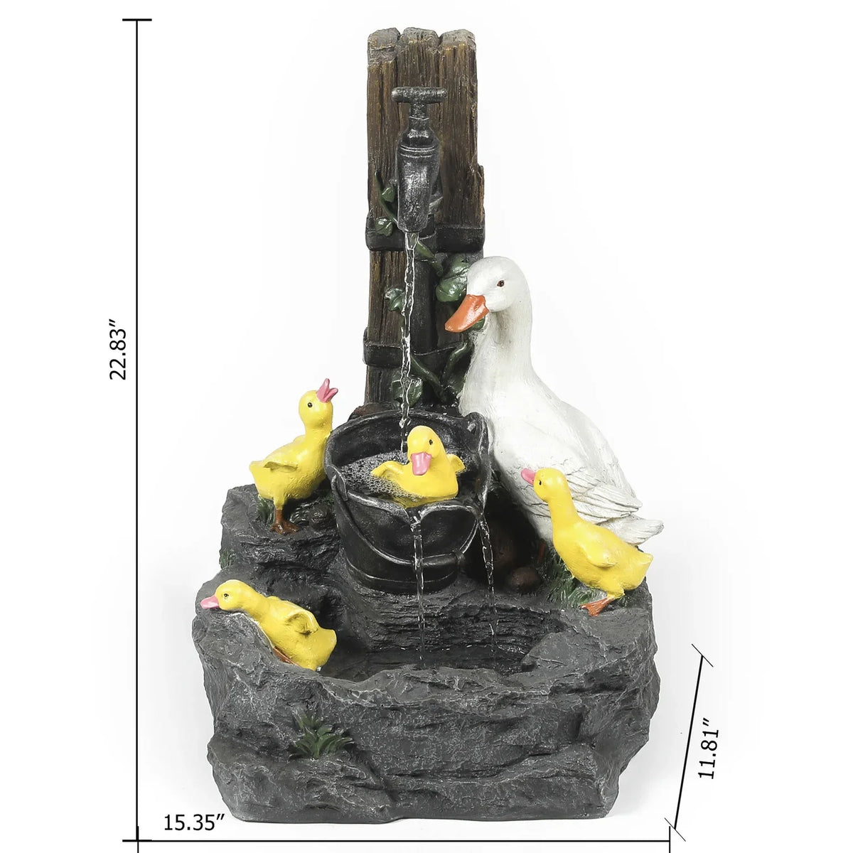 Resin Bath Ambiance exterior Duck HomeStock Fountain Antique Family