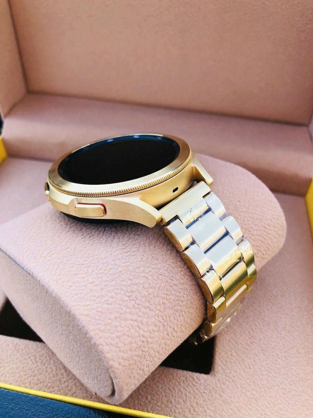 Gold Galaxy 24k Gray 4 Gold LTE 46mm Bezel Custom Watch Gold Band Plated