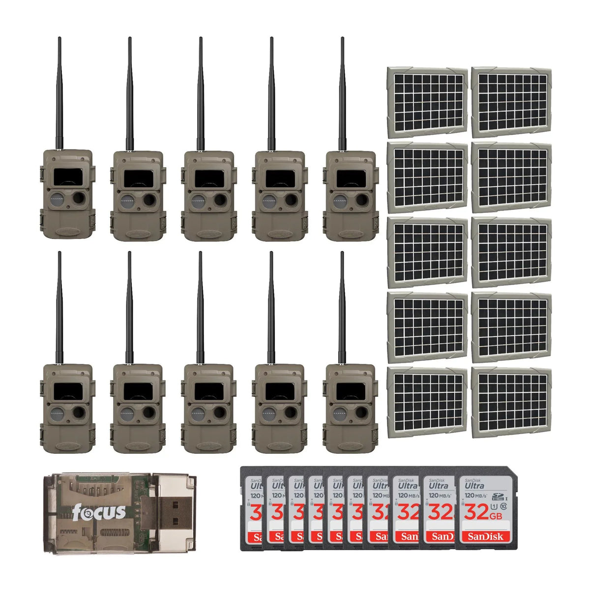 Cuddelink Wireless Bank Cuddeback Super Solar with (10-Pack) IR Camera Power