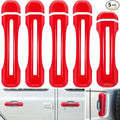 Handle Jeep Cover E-cowlboy Inserts JT & Accessories Gladiator for JLU Door 2-Door Handle 4-Door (Red Freedom Unlimited Sahara JL Trim+Tailgate 5PCS) Sports Exterior Rubicon Wrangler Cover 2018-2022
