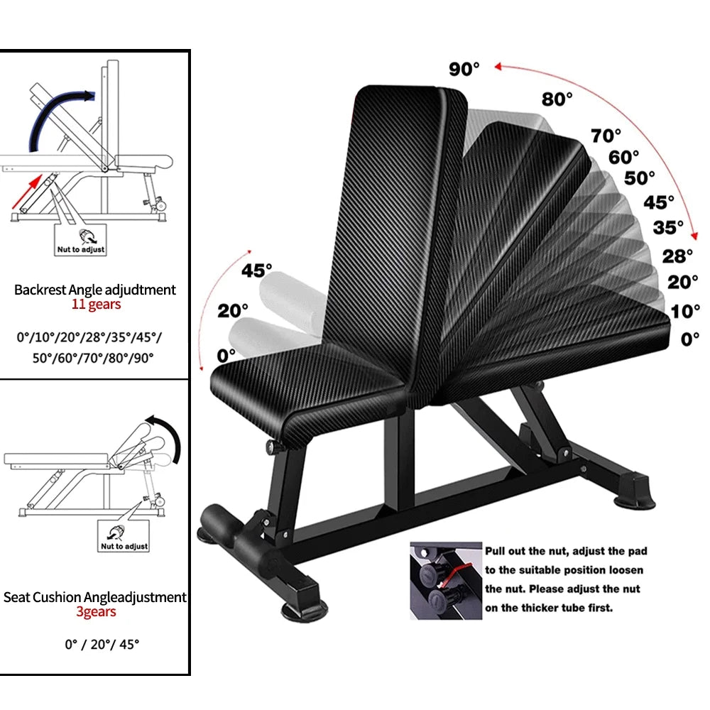 KINGKANG for Full Gym Bench, K Workout Bench Body 700LB for Weight Workout,Foldable Adjustable Exercise Dumbbells Bench Home