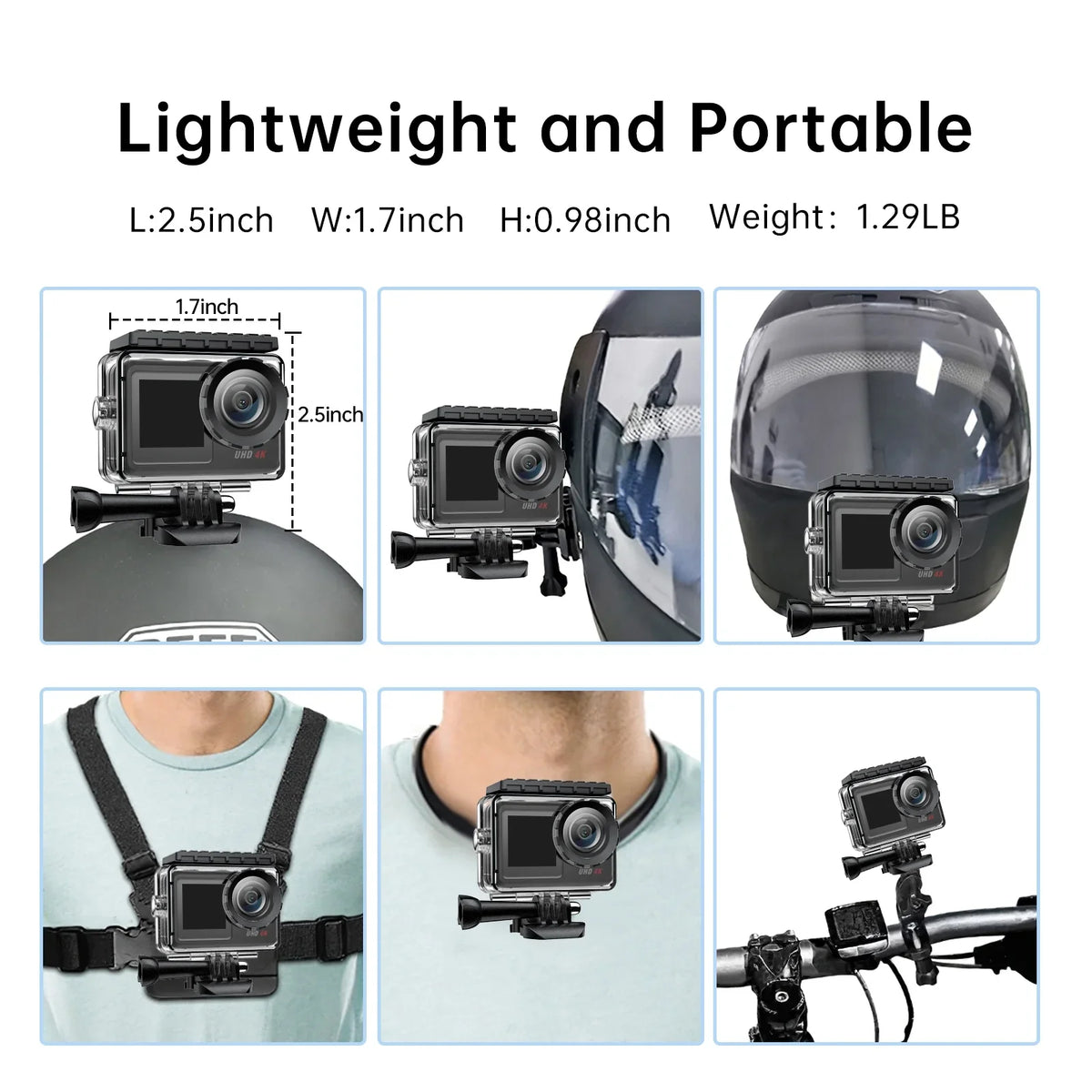 20MP Underwater Campark Camera Accessories Screen Kits Waterproof Camera Camera Compatible Sports WiFi GoPro 30FPS Touch Camera Vlog Action 4K