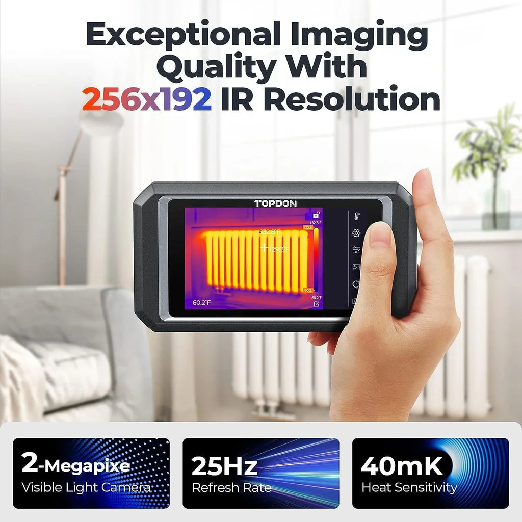 11.0 Touch Screen, Camera Imaging Dual-Camera, Android TC003 Thermal 256x192 -4°F~1022°F, IR OS TOPDON Resolution High 5"
