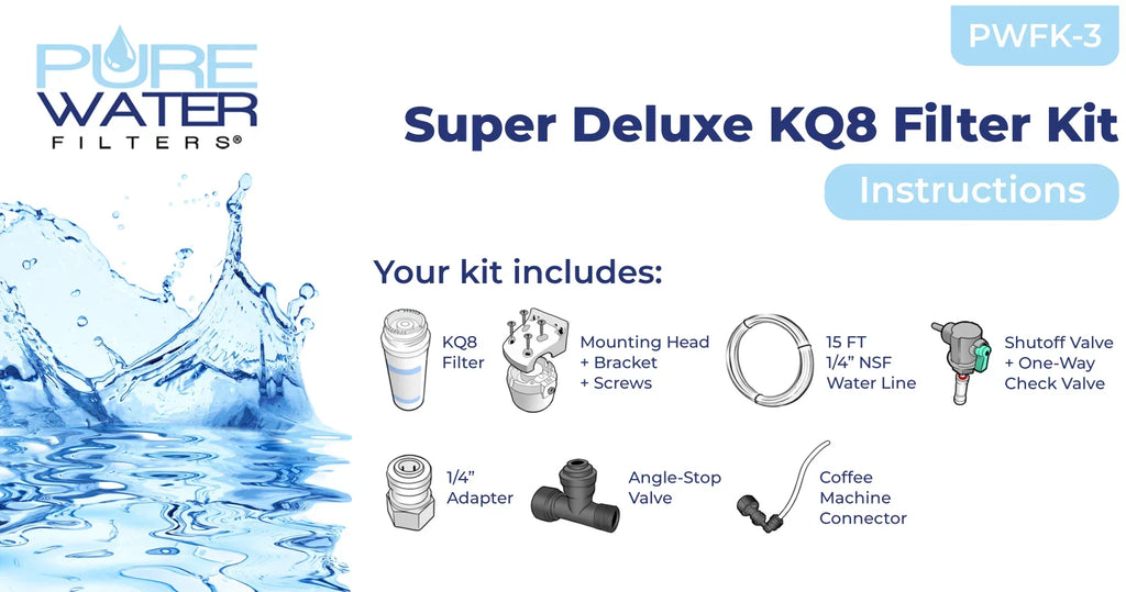 B3000, KQ8A K155P, liquid K4000 B3000SE, K3000, Models K3500, System Plumb Filter K3000SE, Hookup B150P, K2500, Line Kit Keurig For Direct for liquid K150P,
