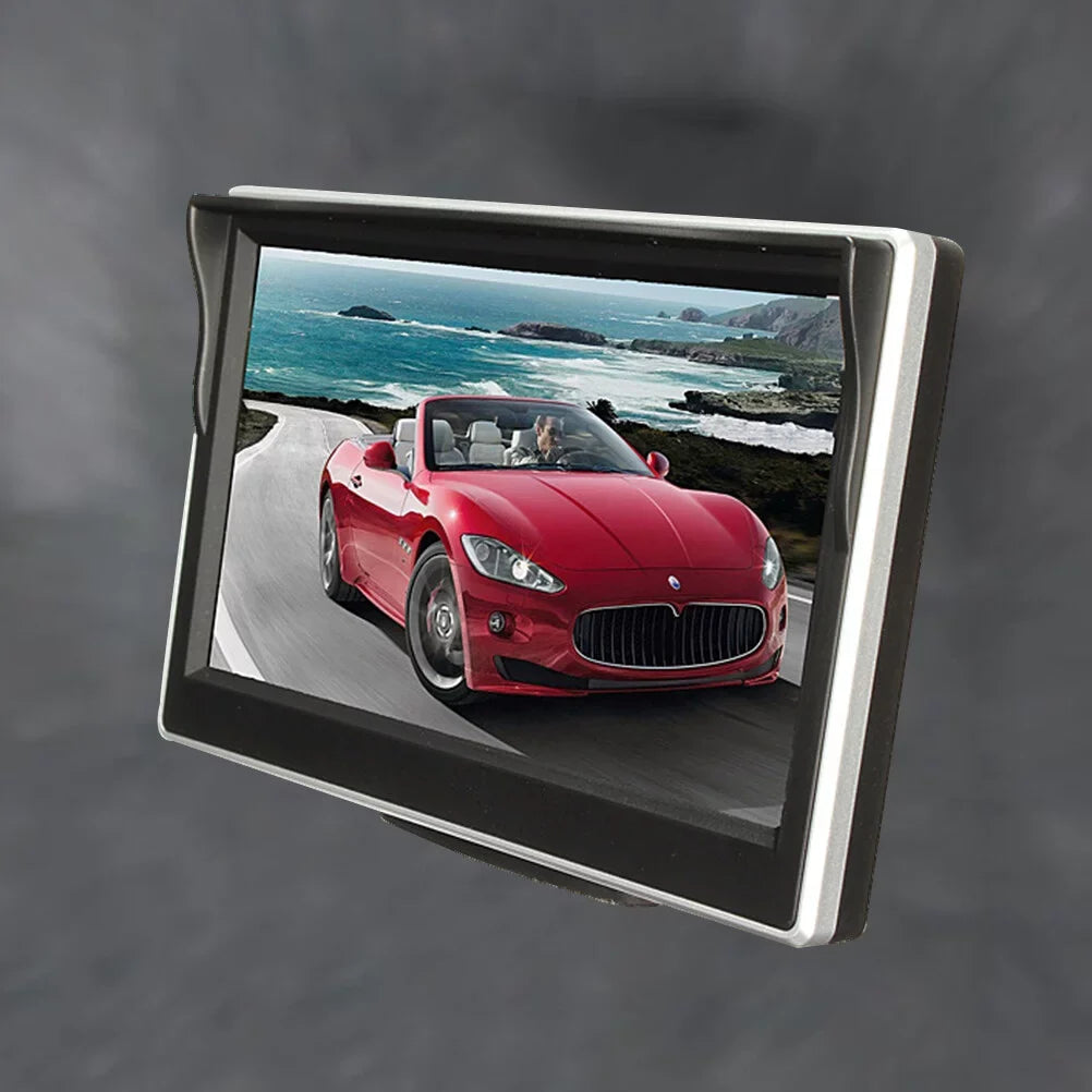 for LCD TFT inch Color (Black) Rear Backup Car Mirror Reverse Camera Kit DVD Car 5 View Monitor