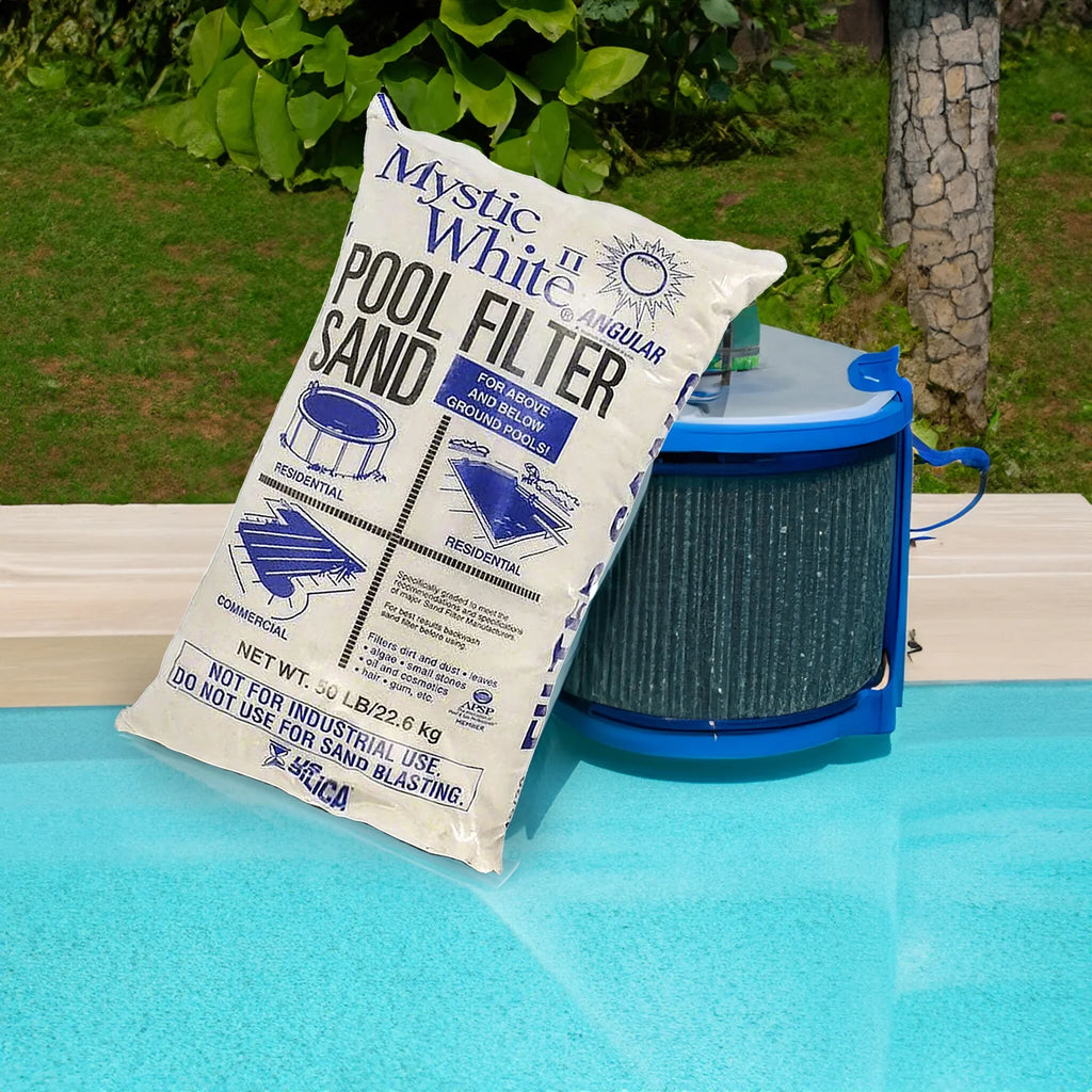 (2 Pack) Filter Sand, II Pool U.S. 50lbs Swimming Mystic White Silica White