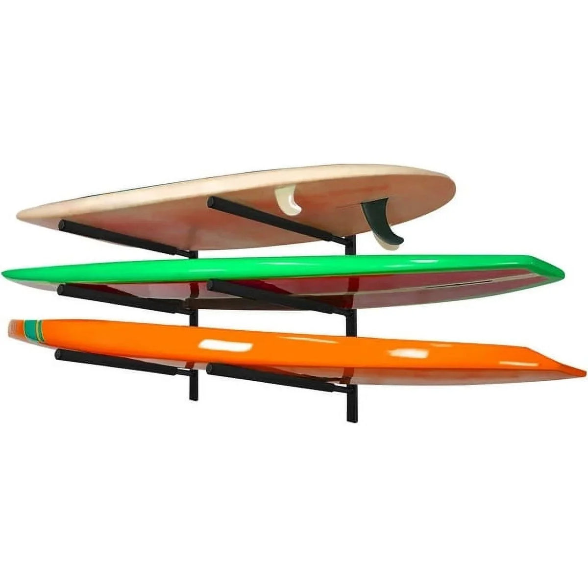 Longboards, x Display Racks, Surfboards, & Snowboards, Yes4All with Up to Mount Paddle Foam, Heavy Duty 5.51" x Board Steel 3 Padded Hanger Store Wall Black, 3.54" 34.25" Surfboard