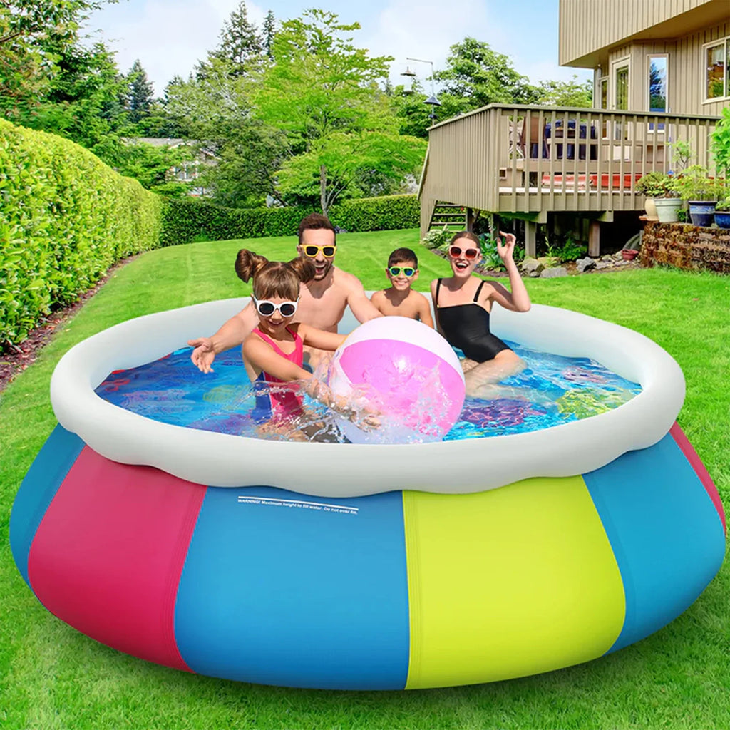 fabric x Pools abrasion Full-Sized Thicker 72" x Lounge Family ,120" Inflatable 22" resistant Pool Inolait