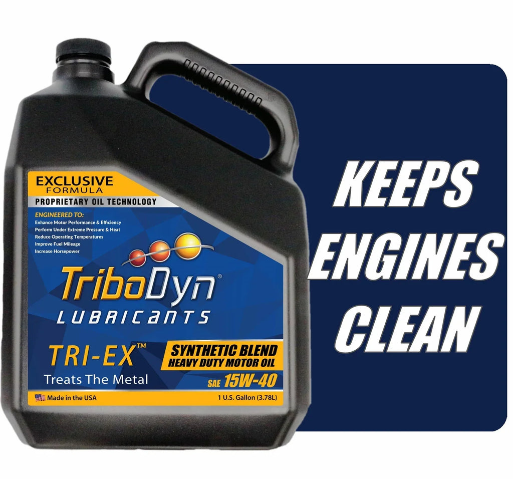 Oil Gallon Synthetic Blend Diesel 15W40 TRI-EX - TriboDyn Bottle