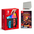 Blue Switch Hero Screen Cleaning Cloth Red and Minecraft Nintendo Dungeons Console OLED Neon Edition & with