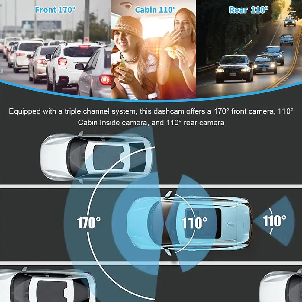 Aumotop Car 1080+720+480P Inside 3 Cam Vision Car 4in Cam 1080+720+480P Video Video Camera,Cameras Rear Cameras Safety Rear Car Dash Dash 4in 4in Car Inside Cameras Mirror Rearview 3 1080+720+480P