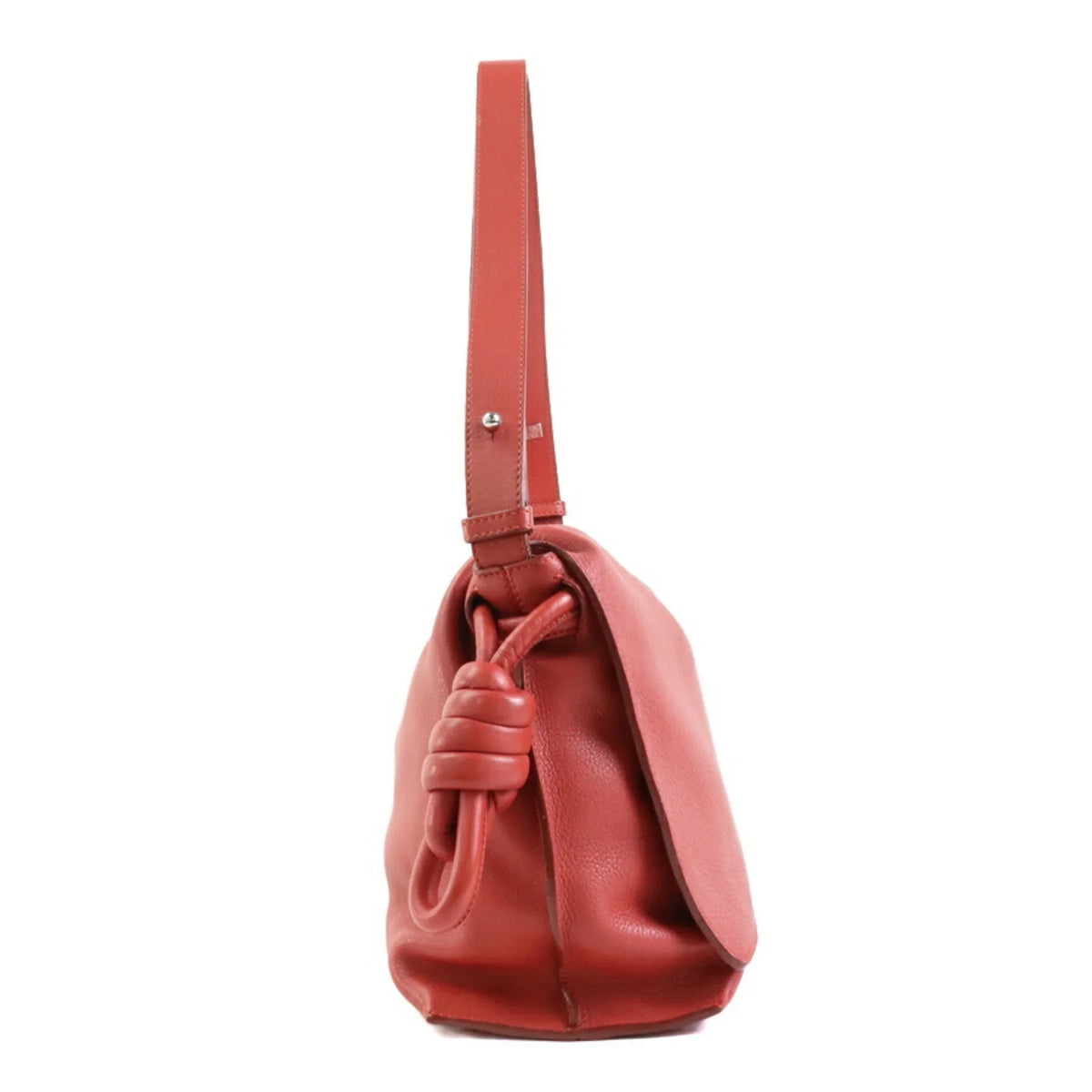 Orange (Good) Bag Pre-Owned Leather Shoulder Red Women's LOEWE