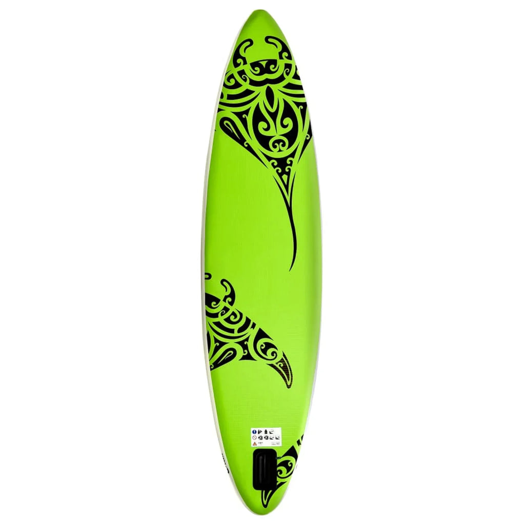 MABOTO Set Paddleboard Inflatable 126"x29.9"x5.9" Green