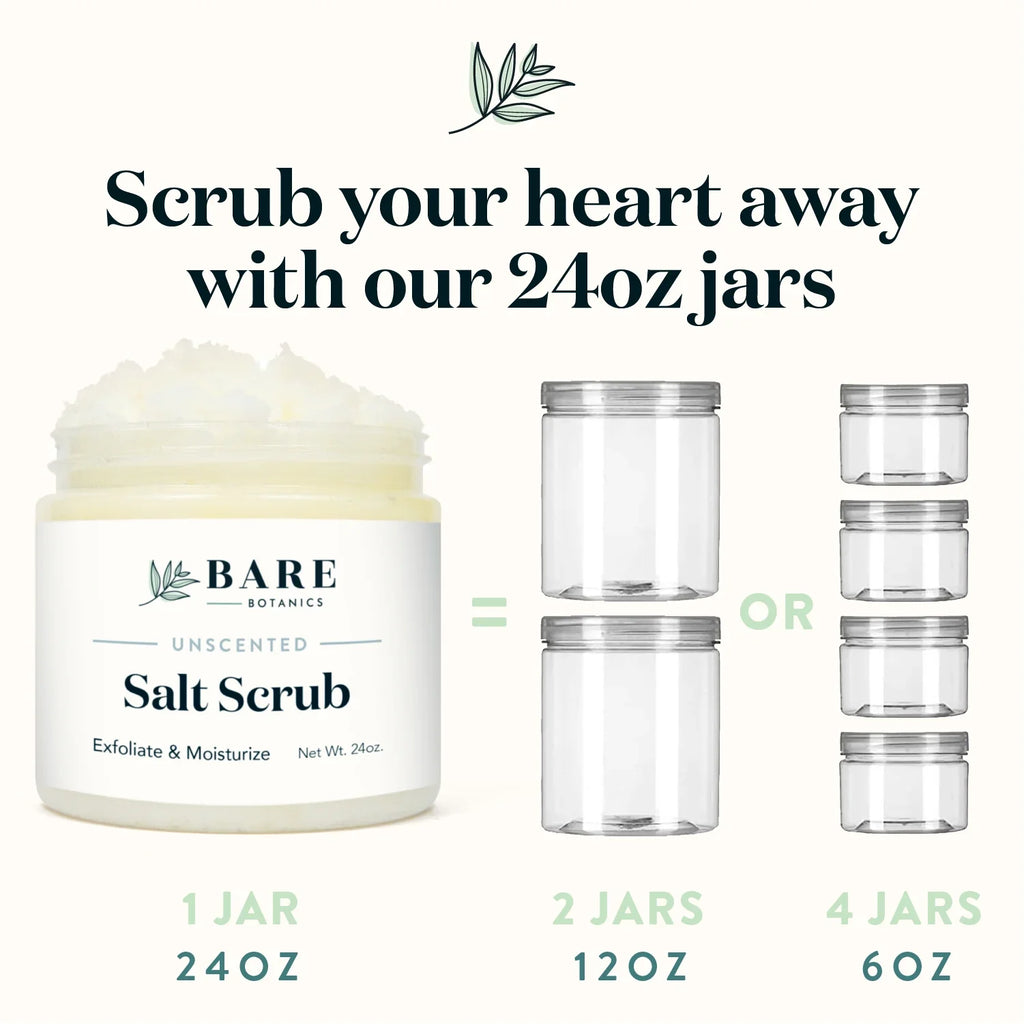 oz Sea Salt Unscented 24 Bare Botanics Body Scrub Scrub