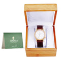 Matashi Womens Travel, 1ATM liquid Brown Casual and Mens Leather Wooden Business Watch Strap, Swiss Resistant, or w Wrist