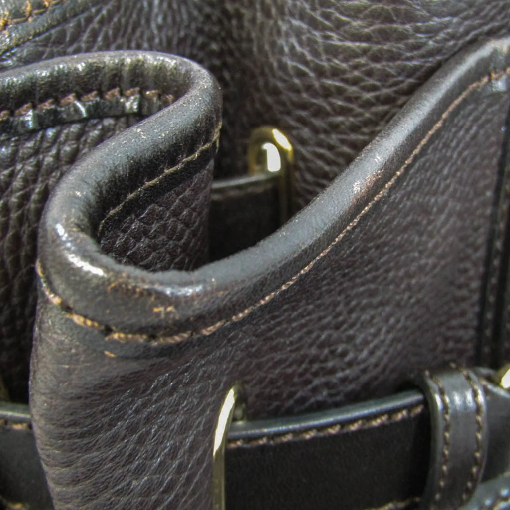 Brown Dark (Good) Bag Women's Burberry Leather Handbag,Shoulder Pre-Owned 3801199