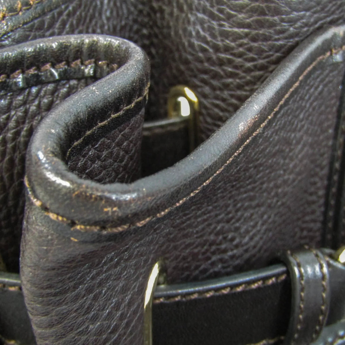 Brown Dark (Good) Bag Women's Burberry Leather Handbag,Shoulder Pre-Owned 3801199