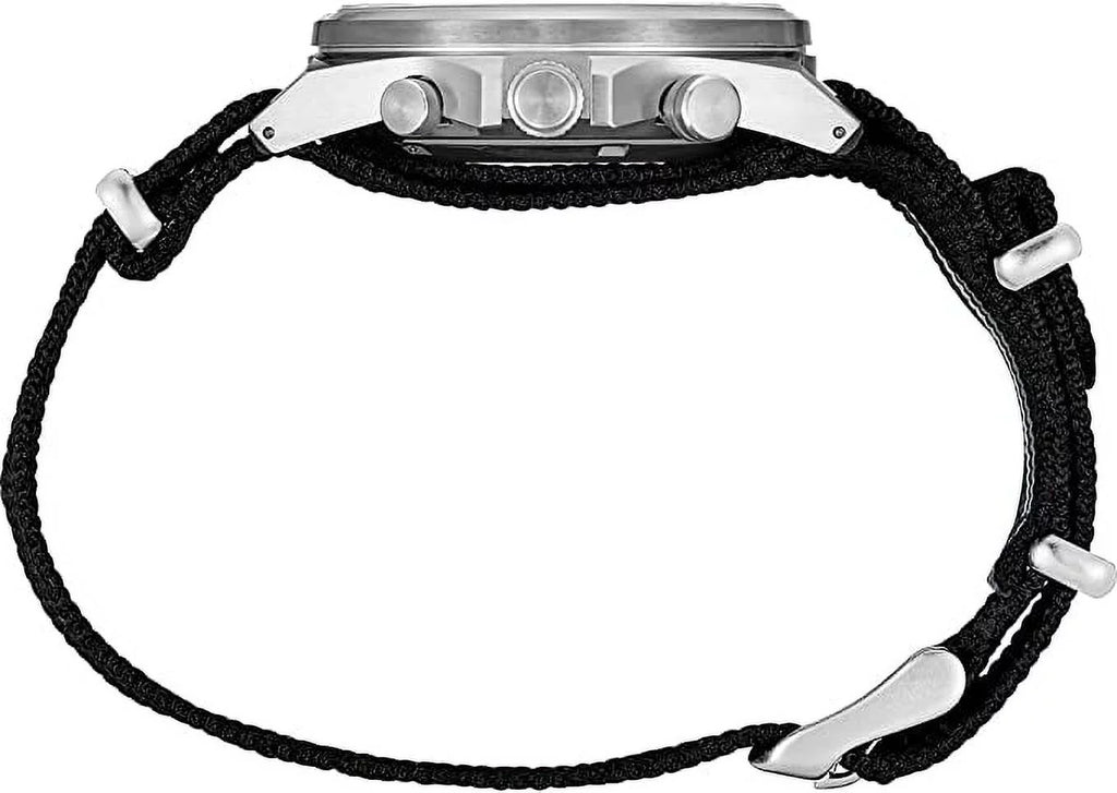 Watch with Men's Nylon SSB409) Strap, Japanese Quartz Black, Steel Seiko Stainless 22 outfit (Model: