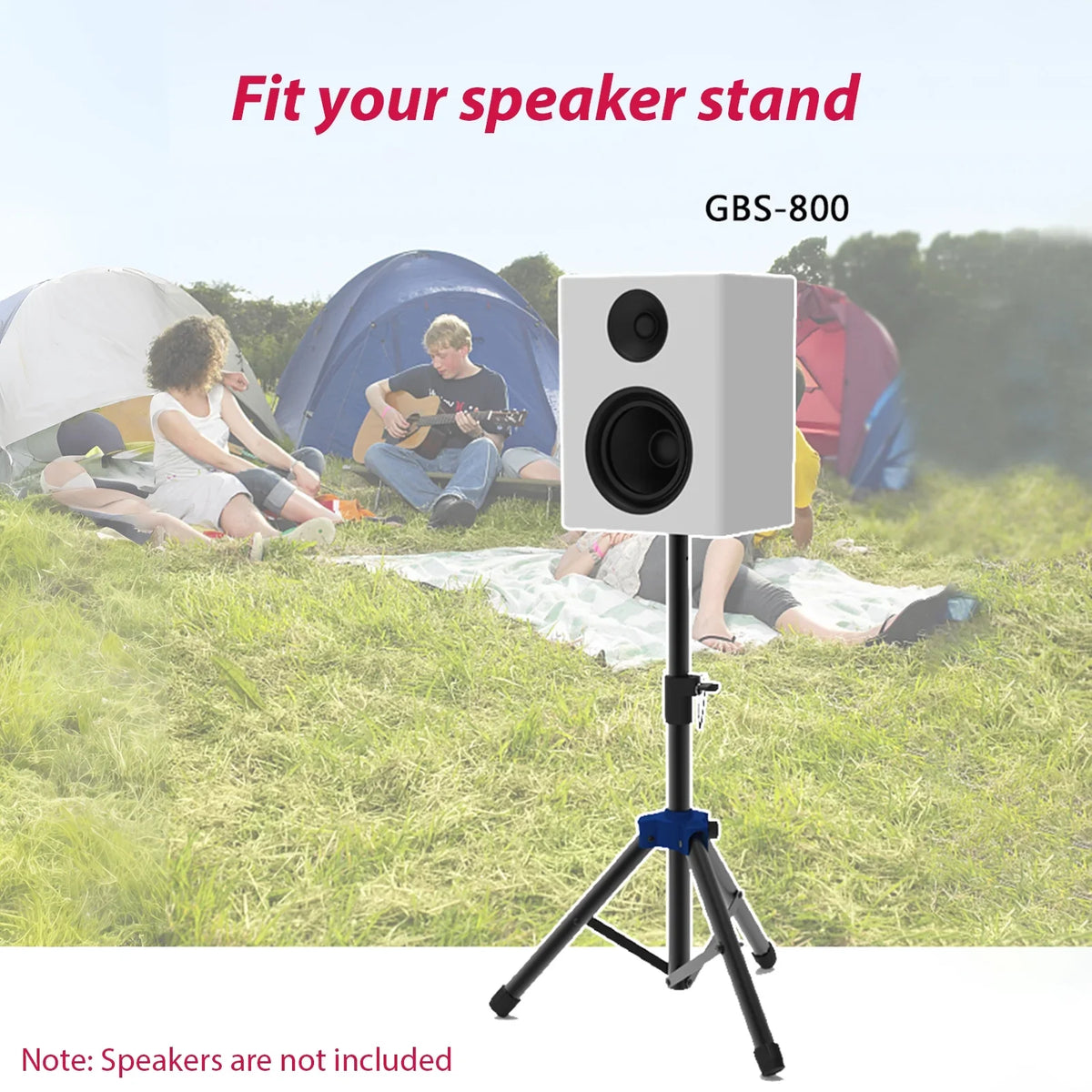 Studio Non-slip Three-point Stand Heavy Speaker Performance Duty Stand Adjustable Bracket Triangle Surround for Tripod Base Height Telescoping Speaker Sound