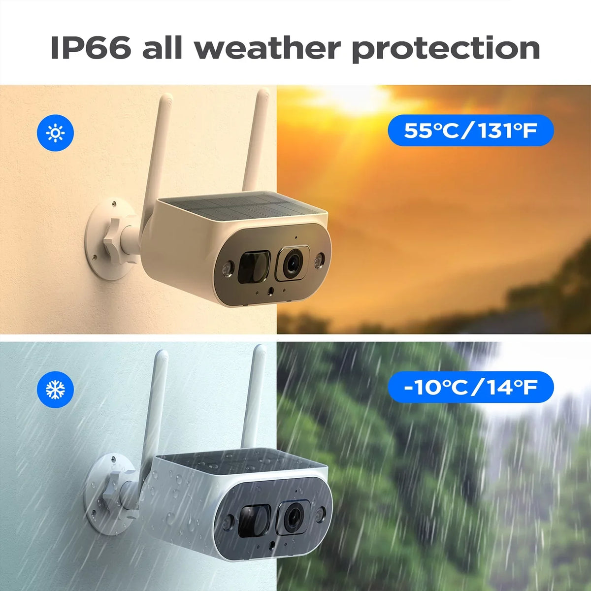WiFi Solar Bullet Powered Surveillance Pack Camera Wireless Security 2K/4MP Camera exterior Battery SC15 Toguard 2