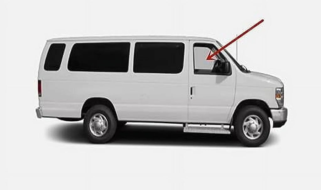 Front Passenger Right 2015-2019 Side Econoline with Compatible Van Glass Models Door
