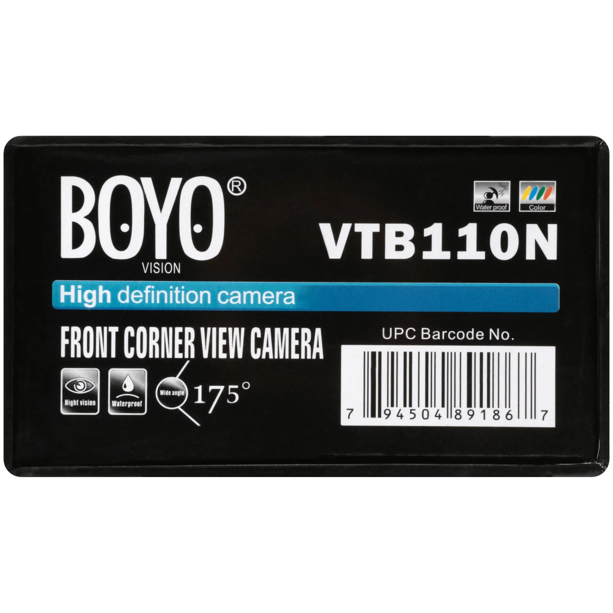 Corner-View Universal VTB110N - Mount Front Camera BOYO