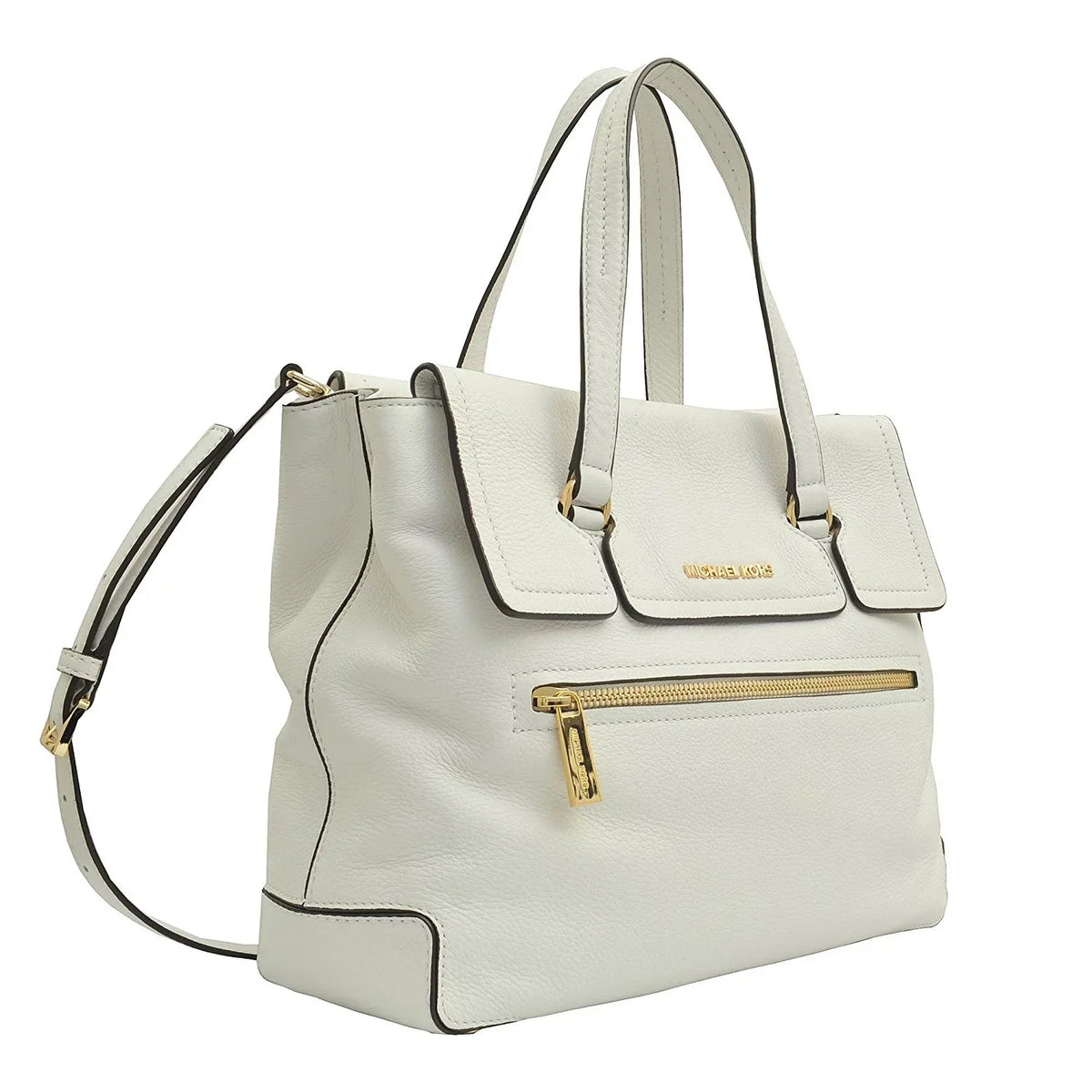 Tote Kors Michael Large Leather White Optic MICHAEL in Mackenzie