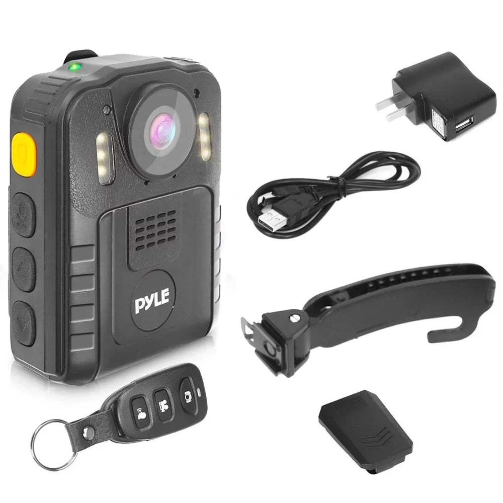 Night Compact Camera Police Body Pyle HD 1296p Vision Wireless PPBCM92