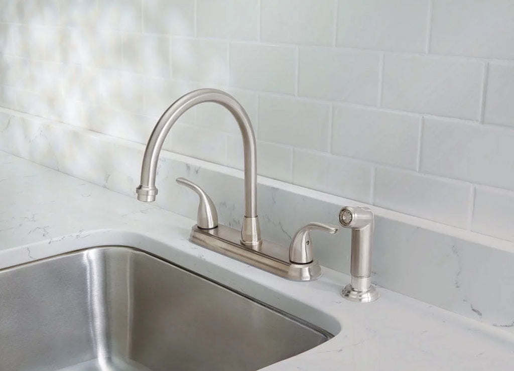 High Faucet Handle OakBrook with Pacifica Side Arc Sprayer Kitchen Two