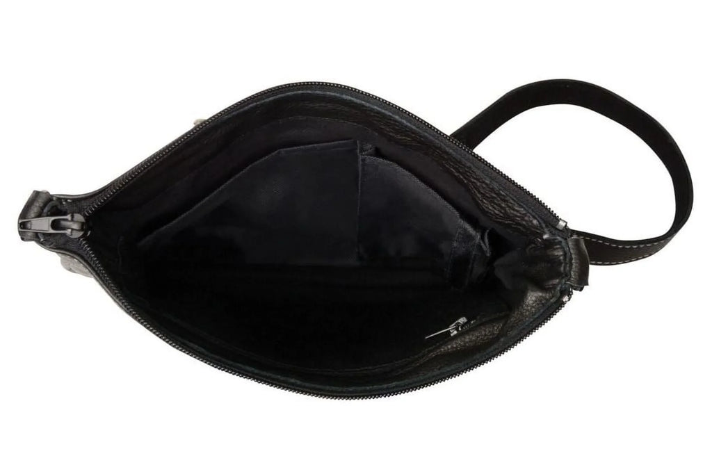 Leather Shoulder Black Milwaukee Bag MP8810 Women's Riveted Strap Chain