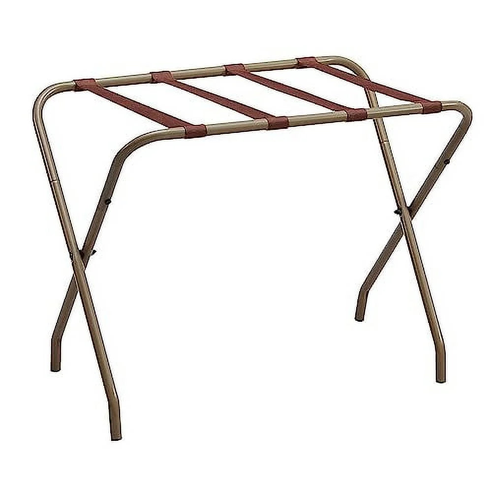 Luggage Foldable Rack Stand Hotel, Finish Guest Suitcase Bedroom for Kings Room, - Furniture Metal Gold Brand