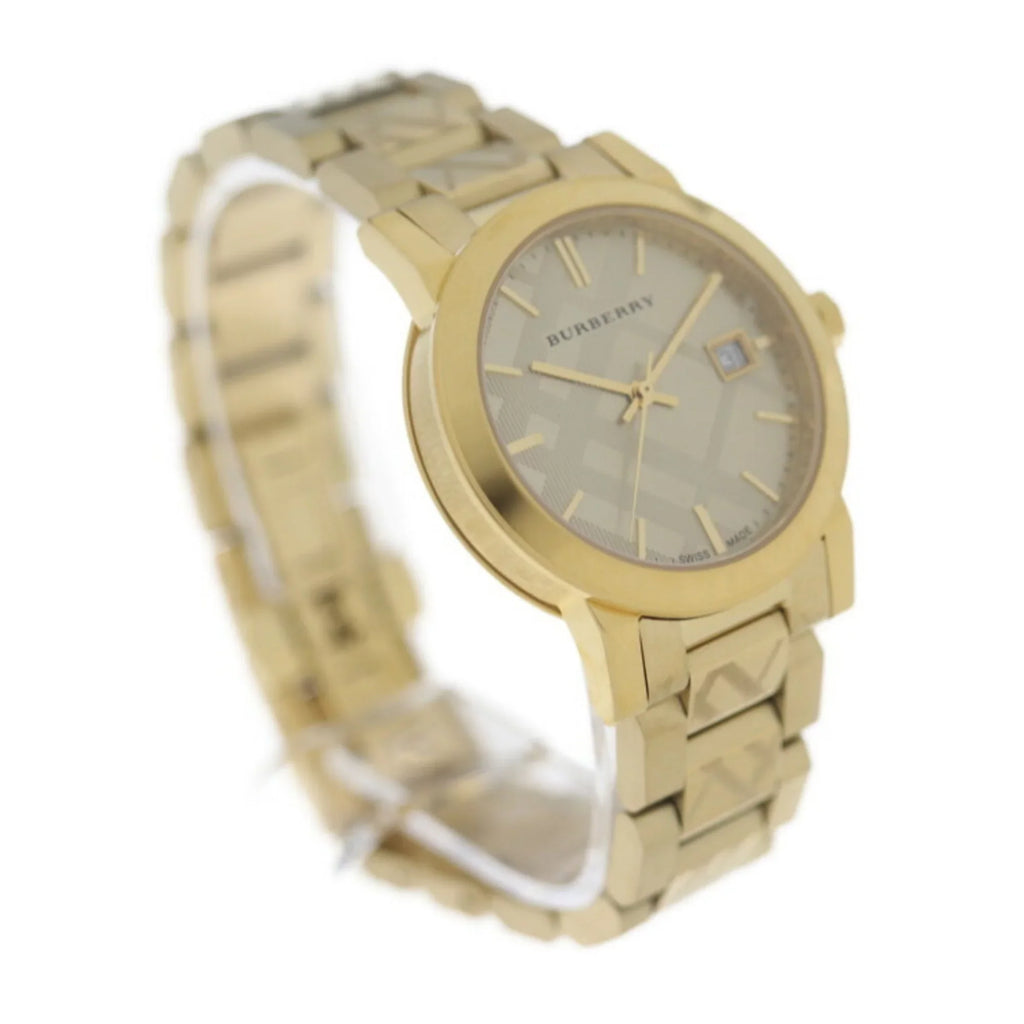 THE (Like steel BU9145 Pre-Owned CITY BURBERRY New) watch stainless Burberry gold