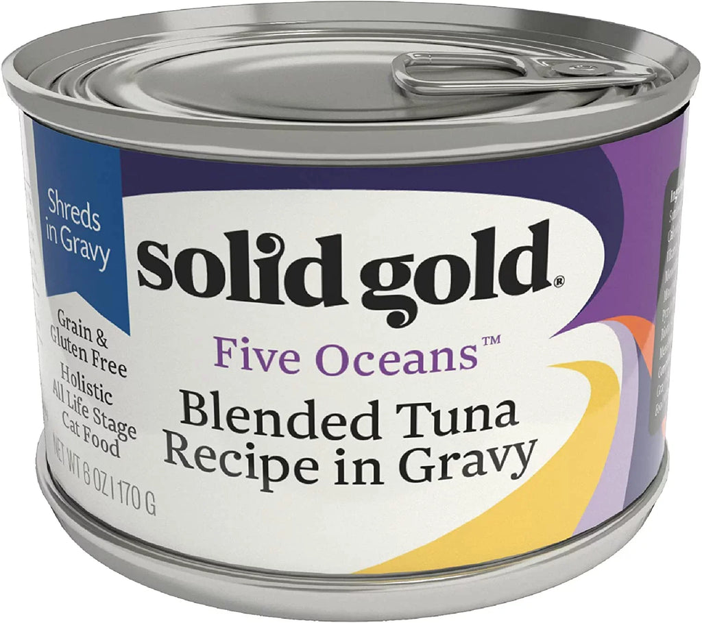Amino Superfood, in Canned Fish Protein, Gravy Can 16ct/6oz Acids Shreds Tuna & Grain Cats - Gravy & Minerals with with Real - Cat Solid for Shreds Free Gold Food Gluten - Wet - Vitamins,