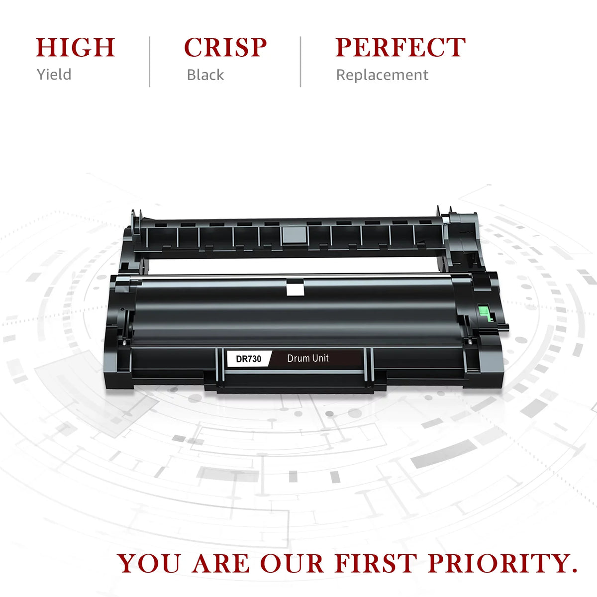 Drum DR730 for brother Unit Compatible pack) Printer Toner(2