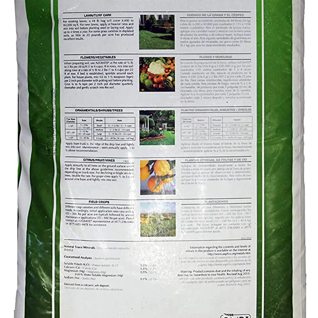 Granular Azomite Trace Mineral 44 Organic Fertilizer Soil lbs Additive
