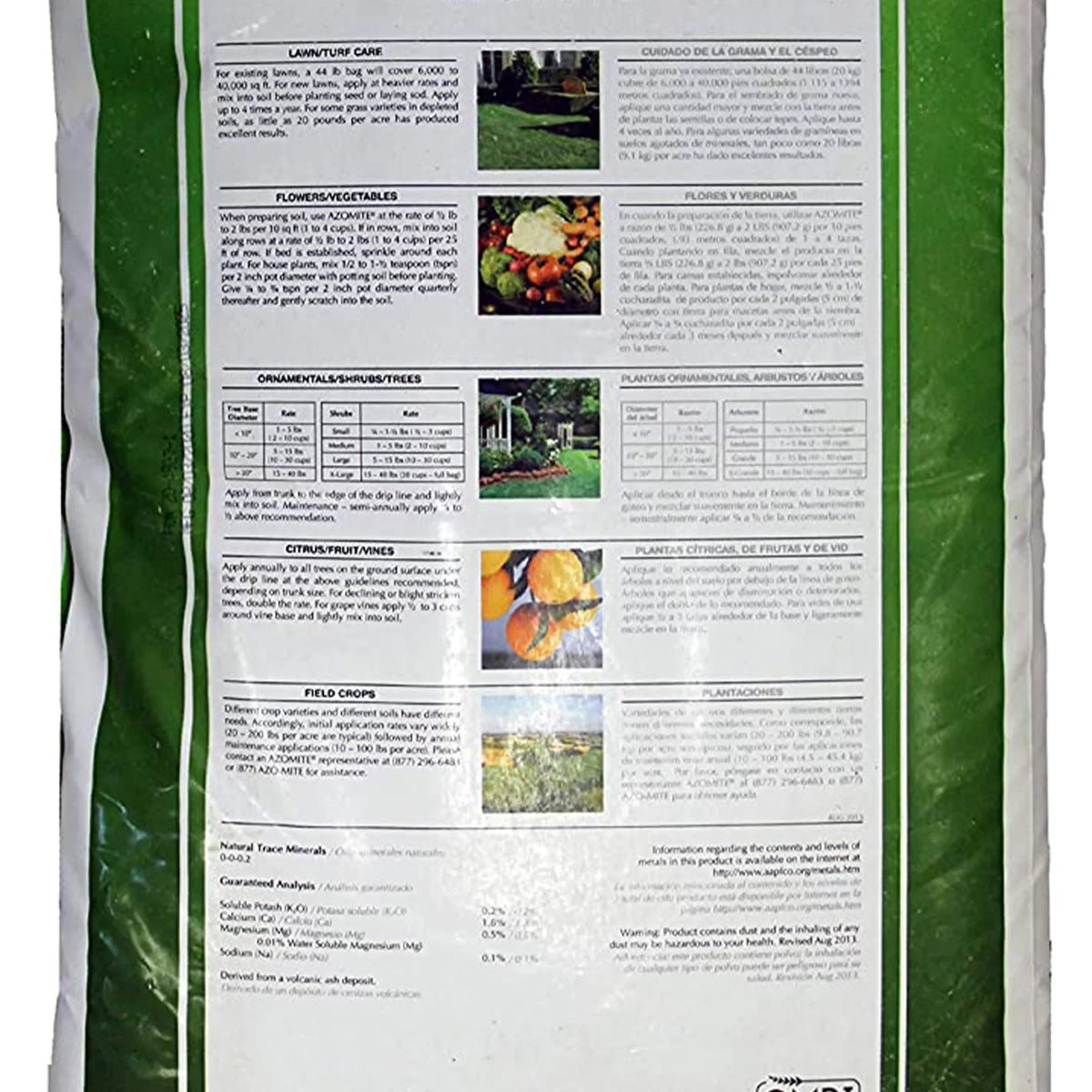 Granular Azomite Trace Mineral 44 Organic Fertilizer Soil lbs Additive